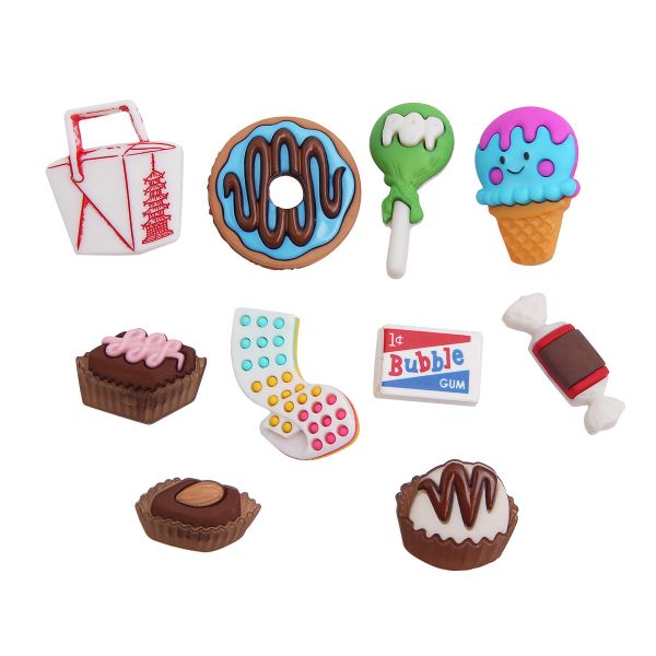 Украшения пуговицы декоративные фигурки Снеки пластик, 9 штук, Dress It Up