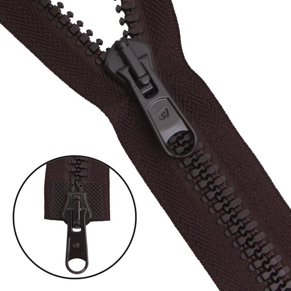 Молния трактор Arta Т8 (8 мм) 2 зам., разъем., 75 см, цв. 068 т.коричневый, уп.5 шт