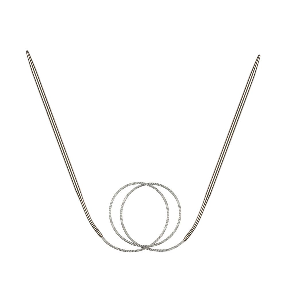 Спицы круговые металл ⌀4,0 мм, 60 см, с металлической леской, Gamma MKF