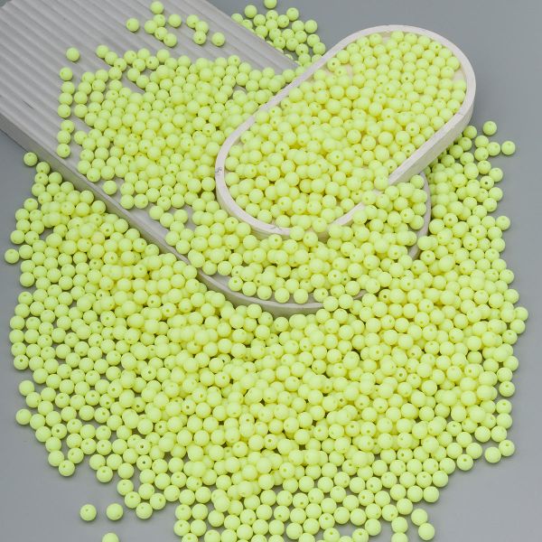 Бусины пластик ⌀8 мм, 500 г, матовые, круглые, жёлтый, 1AL139-2 , Astra&Craft