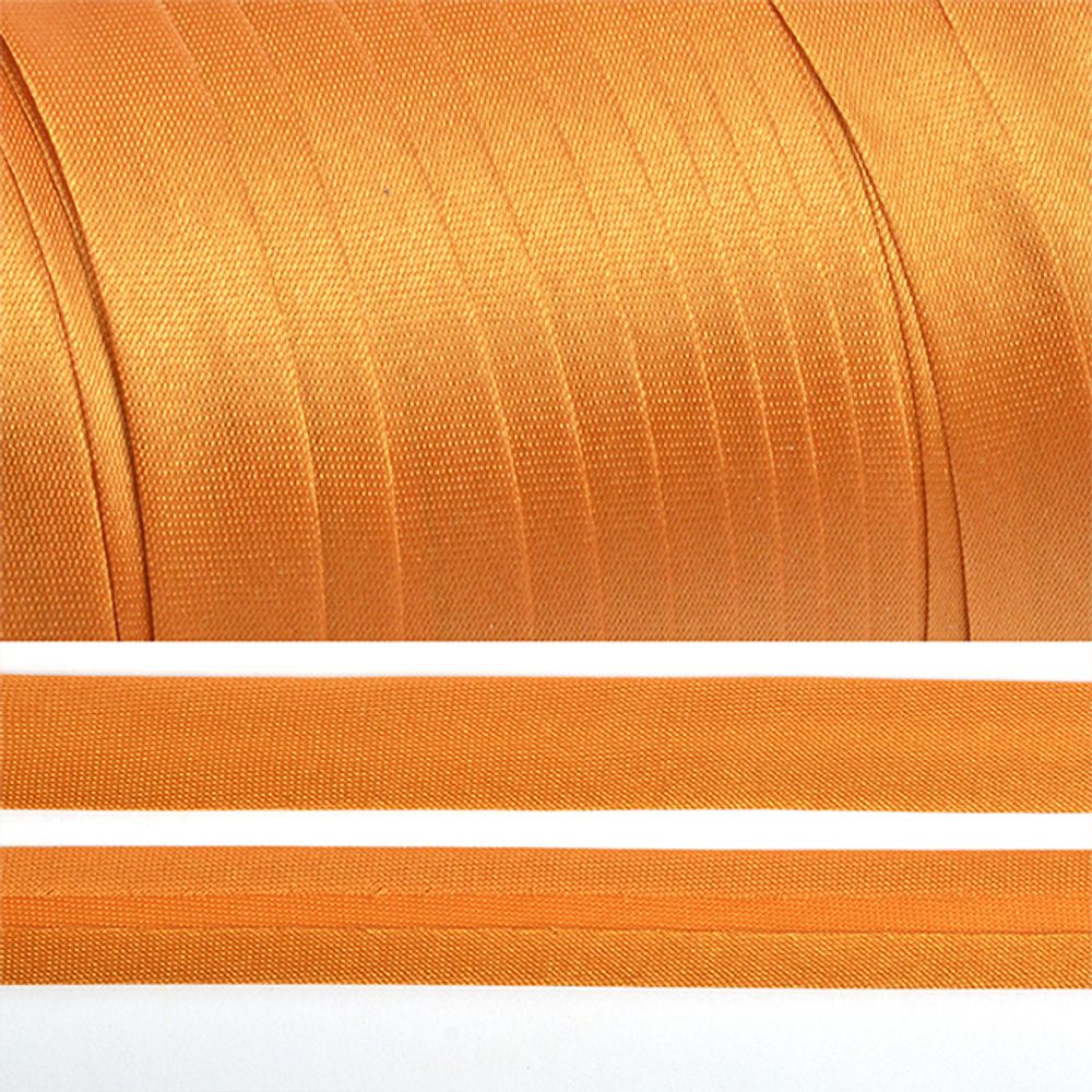 Косая бейка атласная 15 мм / 132±1 метра, BS, 597636, цв.F116 св.коричневый