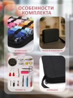 Швейный набор: набор ниток и иголок в пенале, 87 предметов