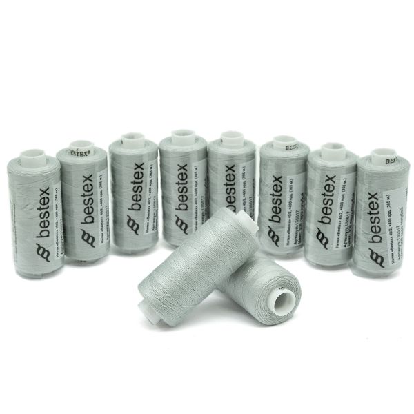 Нитки швейные бытовые Bestex 40/2, 365 м (400 ярд) / 10 кат., 308 пепельно-голубой