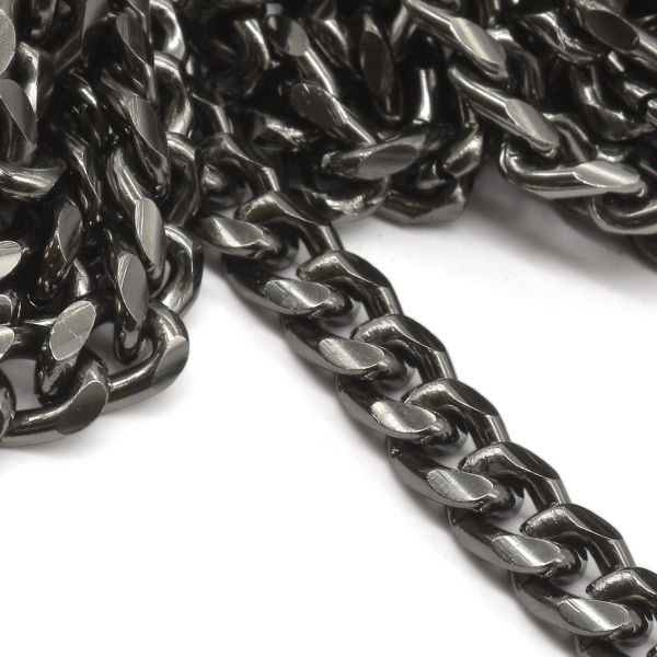 Цепь алюминиевая 6,5 мм, 5,0 мм, боб(10 м) (чер.никель) K17312