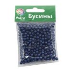 Бусины пластик (жемчуг) ⌀5 мм, 25 г, Astra&Craft, 041 NL синий