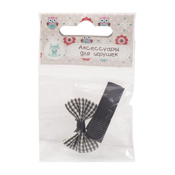 Набор Б-001 мини бантик+заколка 33мм/35мм (черный) 29352