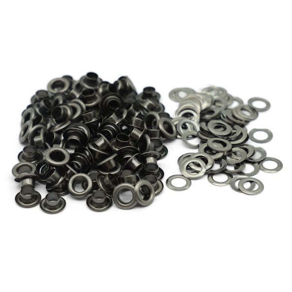 Люверсы металл ⌀_5.0 мм (внутр.), чер.никель, 100 шт, BIG