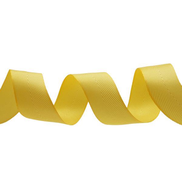 Лента декоративная ёлочка 40.0 мм / 20±1 метров, 85 т.желтый