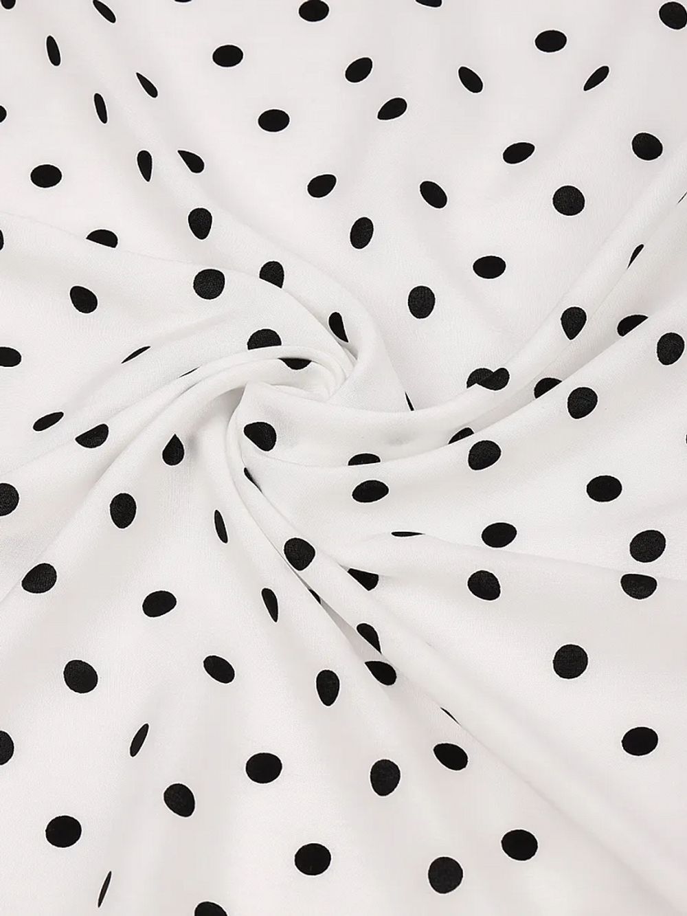 Штапель в горошек 90 г/м², 145 см / 25 метров, TBY.Vidt.04 цв.белый