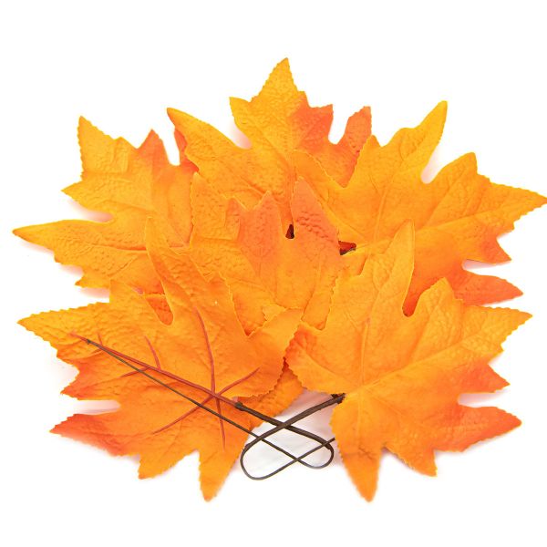 Кленовые листья, 6 шт, 2 Оранжево-красные