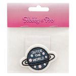 Термоаппликация "Голубая планета в горошек с надписью", 6.3х4.5см