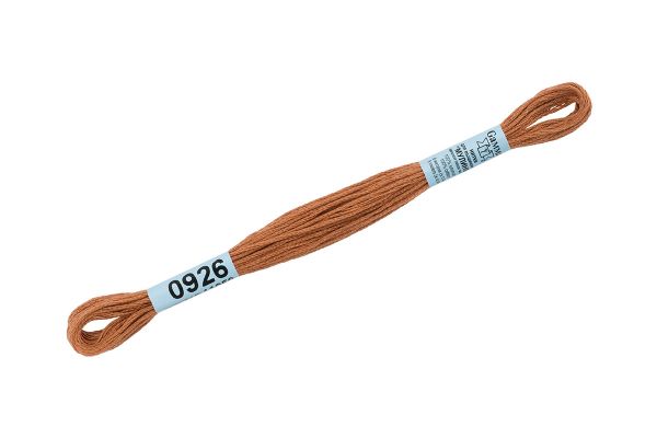 Мулине Gamma 100% хлопок, цв.0926 св.коричневый, 24 мотка по 8 метров