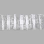 Лента (тесьма) шторная: сборка гармошка (1:2) 20 мм / 50 метров, (1 ряд петель, 2 шнура), прозрачный, 2020-RD