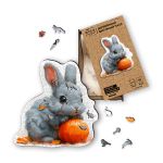 Пазл фигурный деревянный "Кролик и тыковка" 162 элементов., Фрея, PZLF-016