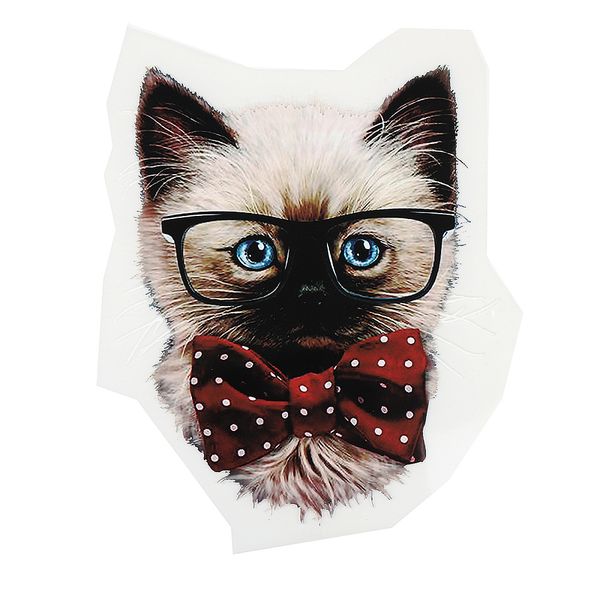 Термотрансфер 1223 Котенок с бабочкой 12х15см, уп.10 шт