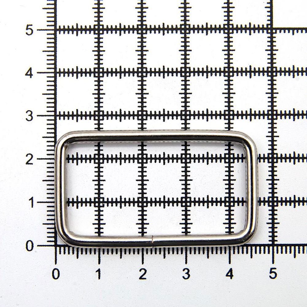Рамка прямоугольная металл 40х3 мм, никель, 100 шт