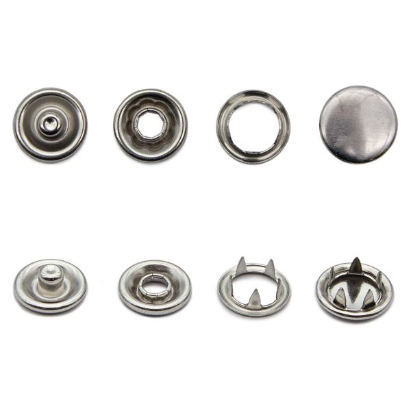 Кнопка рубашечная (джерси) закрытая ⌀9.5 мм, ≈144 шт, МЕТАЛЛ, никель, NEW STAR