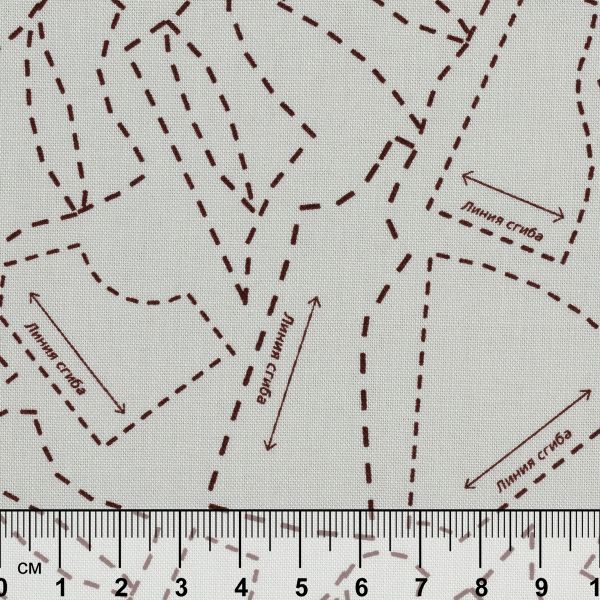 Ткань для пэчворка Peppy Век моды, отрез 50х55 см, 146 г/м², ВМ-04 серый, Peppy