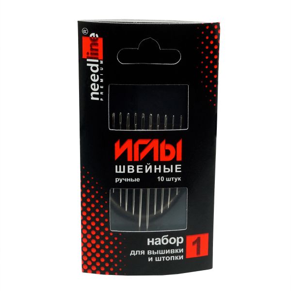 Иглы ручные №1 никелированных для вышивки и штопки, 50упак, ИЗ-200920
