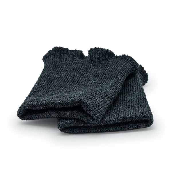 Манжеты трикотажные 8.5х9.5 см, 1 пара, плотные зимние 10 кл, 1х1, 373/м антрацит (т.серый меланж)