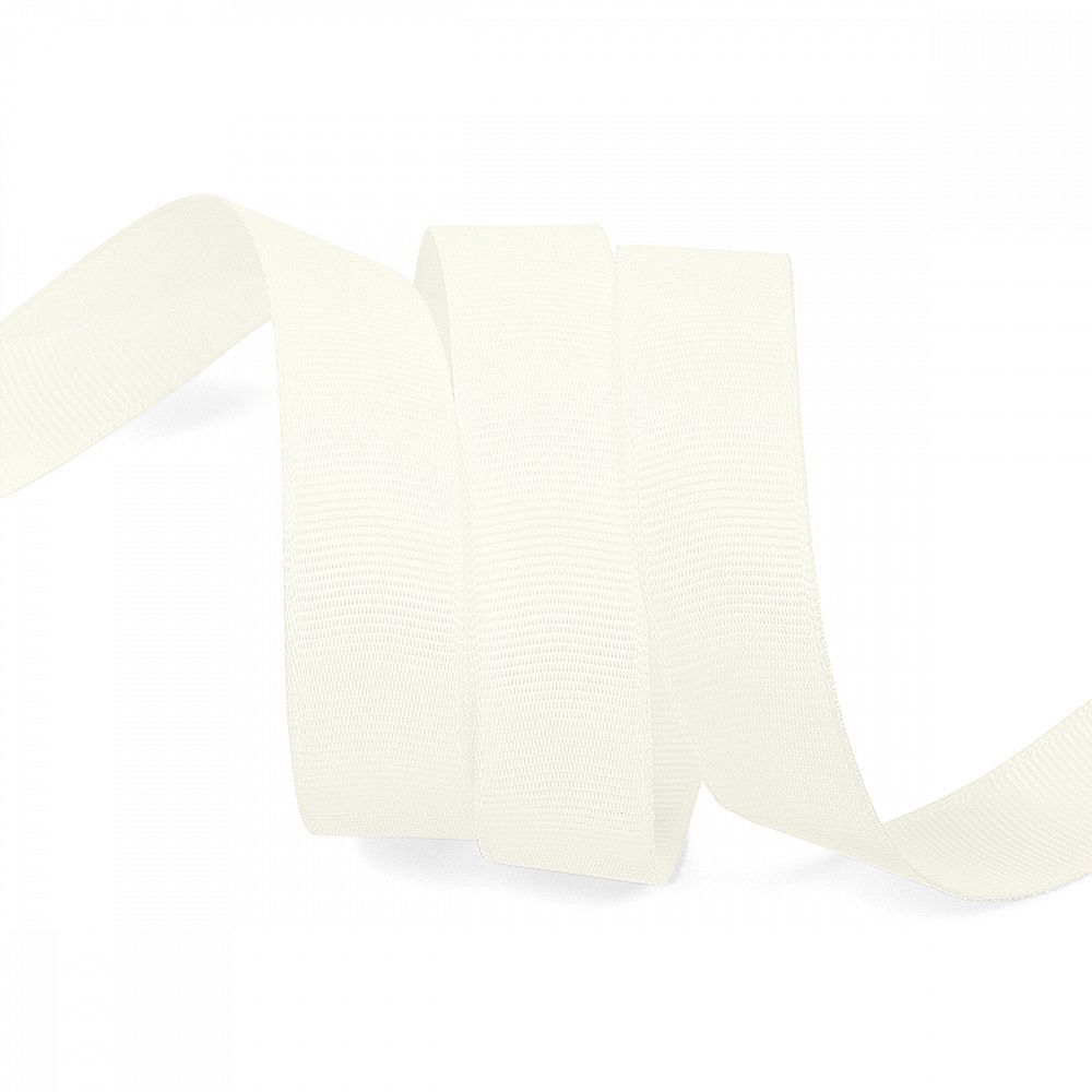 Лента репсовая (в рубчик) 20.0 мм / 22.8±1 метра, F102 молочный, Magic4Hobby