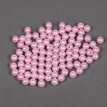 Бусины пластик (перламутр) ⌀10 мм, цв.015 розовый, уп.500г (960 шт), Magic4Hobby