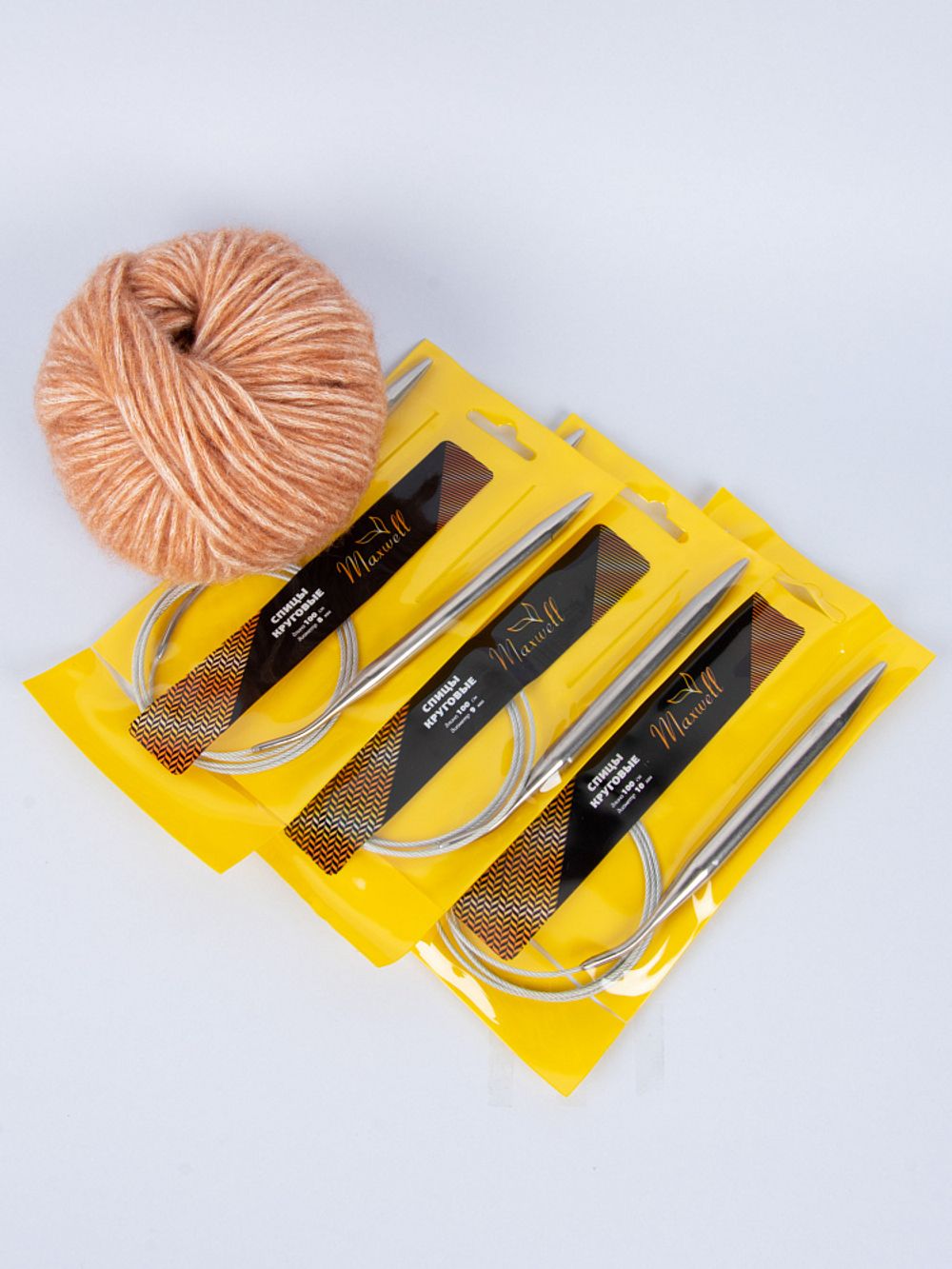 Набор круговых спиц для вязания Maxwell Gold 100 см (8.0 мм, 9.0 мм, 10.0 мм)