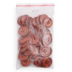 Пуговицы 4 прокола 32L (20мм), Brown1 (коричневый1), 36 шт