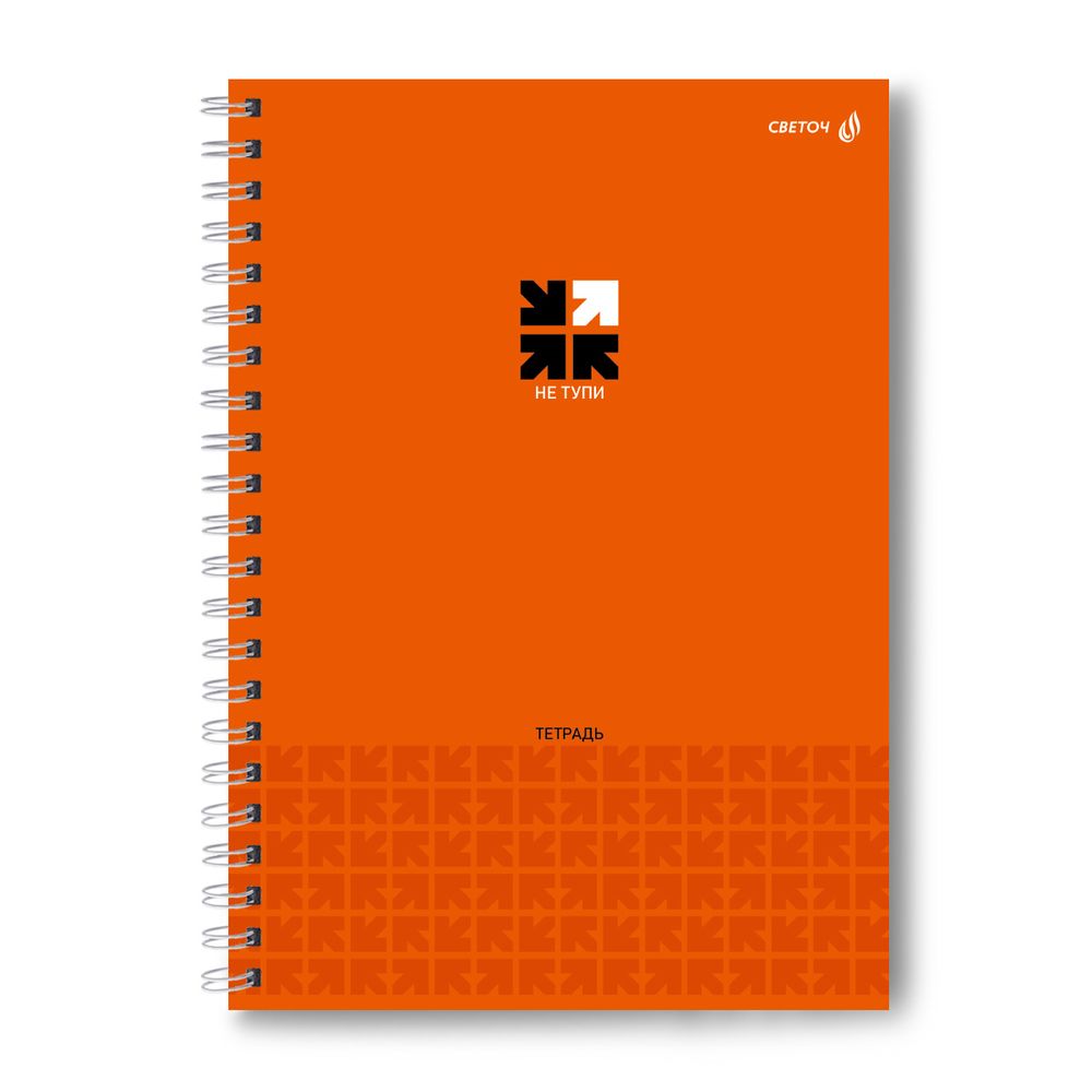 Тетрадь ученическая общая, A4 80 л. на гребне 65 г/м², белизна 100 %, 4 шт, клетка, 01230 Мысли вслух, Светоч Т125