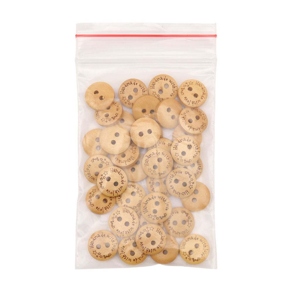 Пуговицы на 2 прокола Handmade 20L (12,5мм), дерево (Yellow (желтый)), W21, 36 шт