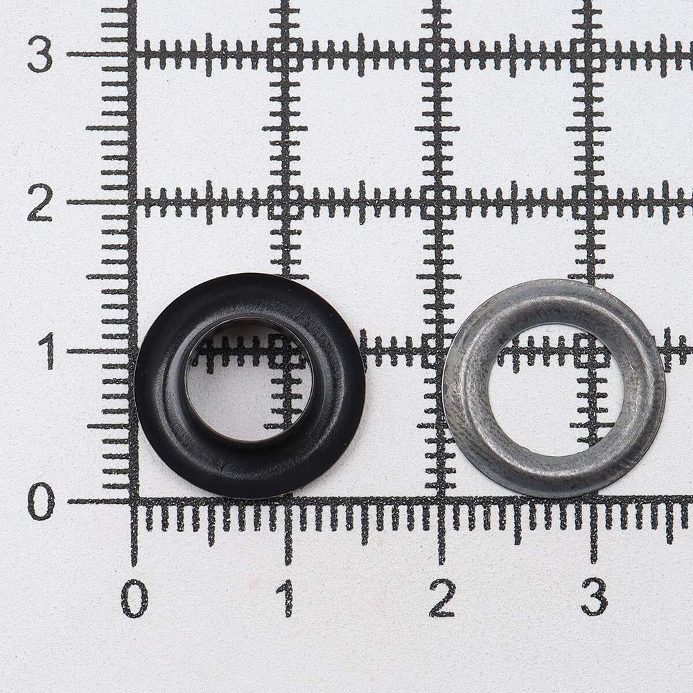 Люверсы металл ⌀_7.3 мм (внутр.), №5, сталь, оксид, 100 шт, New Star