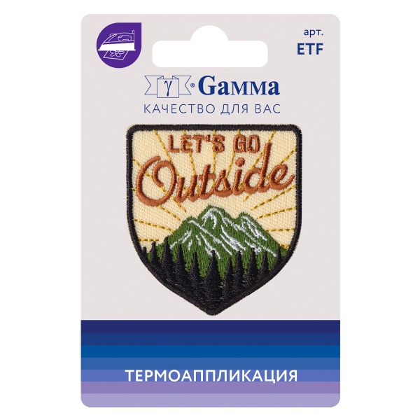Термоаппликация №06, 1 шт, 02-602 Горы 4.4х4.8 см, Gamma ETF