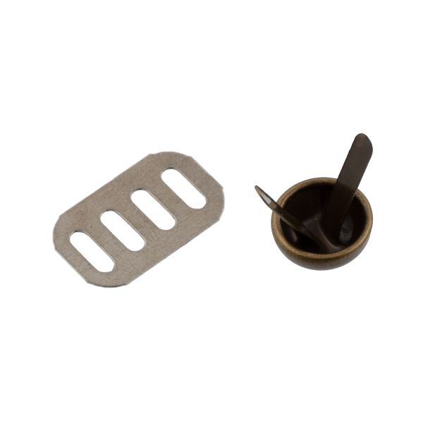 Ножки для дна сумки металл ⌀10 мм, 20 шт, 24 под бронзу, Gamma