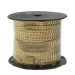 Тесьма пайетки, 6 мм, 73м (50109 светлое золото)