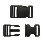 Фастекс (пряжка трезубец) пластик 20 мм, 2 шт, черный