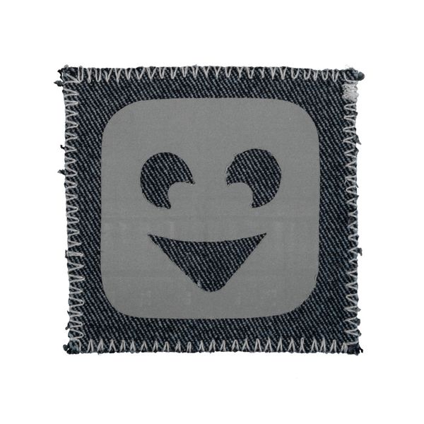 Термоаппликация светоотражающая №2, 6 шт, Смайл 5 6.5х6.5 см, Blitz