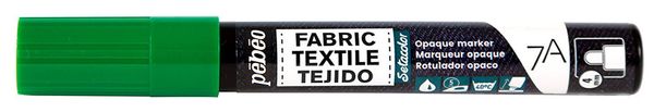 Маркер для темных и светлых тканей 7A Opaque 4 мм, перо круглое, 6 шт, 804411 Зеленый, Pebeo