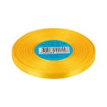 Лента атласная 1-сторонняя 6.0 мм / 33±2 метра, 140 т.желтый, Gamma