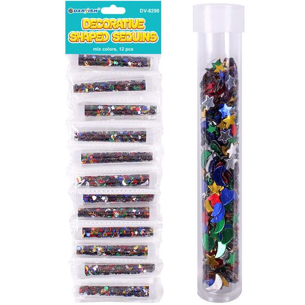 Декоративные фигурные звездочки ассорти 12 шт