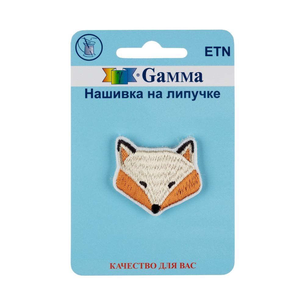 Нашивка на липучке, 1 шт, 01-002 Лисенок 3.9х3.5 см, Gamma ETN