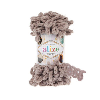 Пряжа Alize (Ализе) Puffy / уп.5 мот. по 100 г, 9м, 268 молочно бежевый A