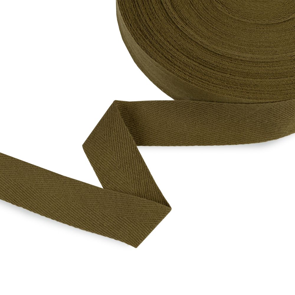 Тесьма (лента) киперная (100 х/б) 30 мм / 50 метров, хаки/khaki, Gamma TCT-30