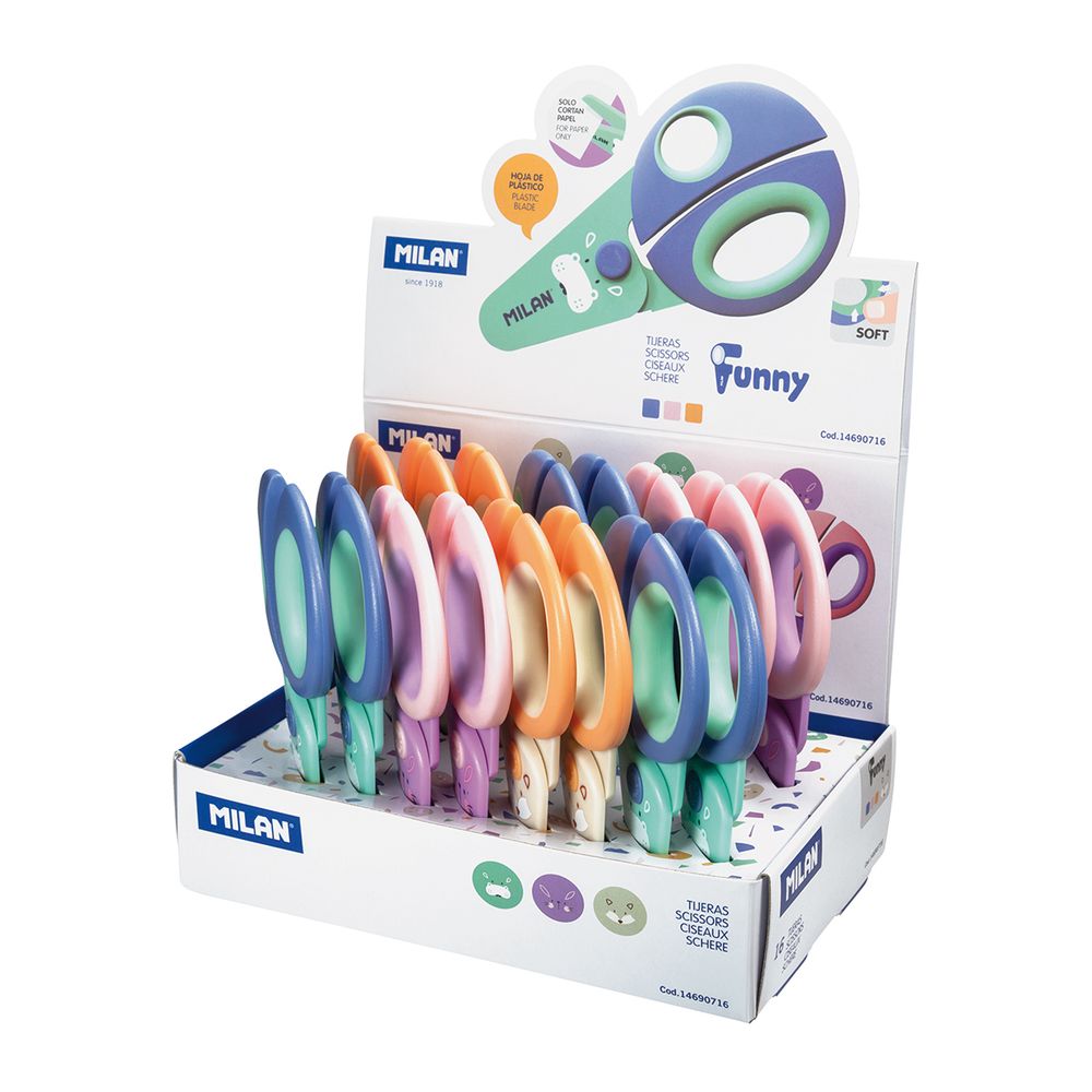 Ножницы универсальные детские 12.2 см, 16 шт, Milan 14690716