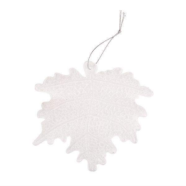 Елочная игрушка, 5 шт, №03 лист (белый), Snoweekon SNW-D151