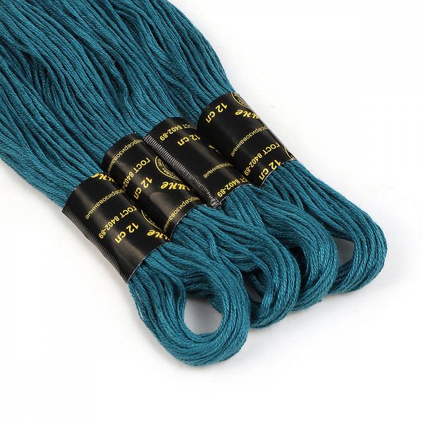 Мулине ПНК им.Кирова цв.3410 зеленый, 24 мотка по 8 метров