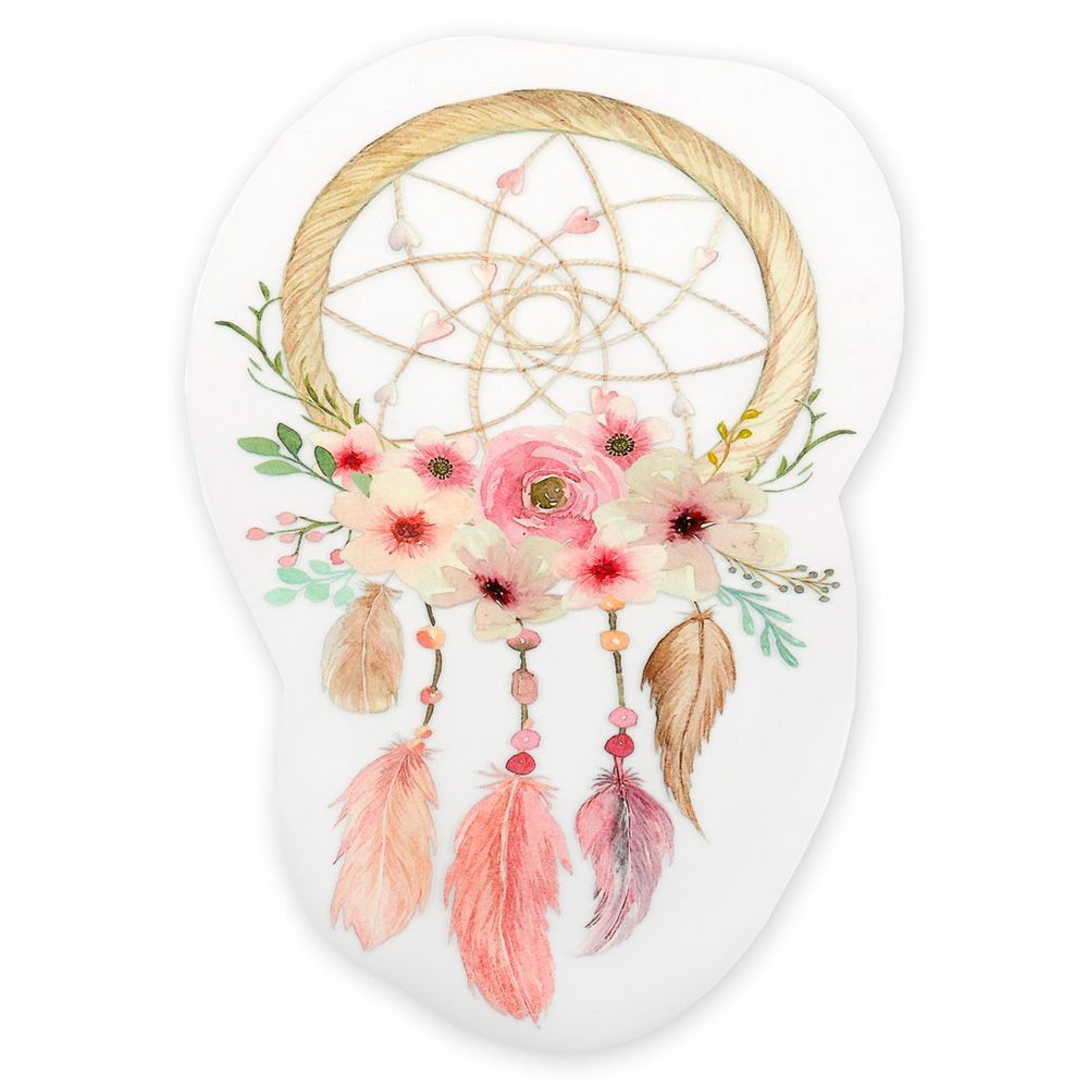 Термотрансфер M №02, 1 шт, M-216 оберег с перьями 12.8х18, Gamma "M" №02