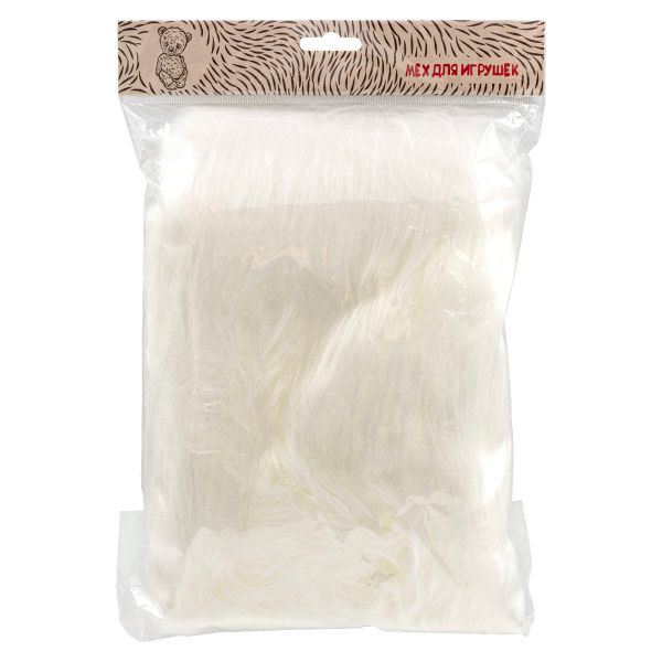 Мех, длина ворса 3,0см, 48х50см, 100% пан, 395 гр/м², цв.белый