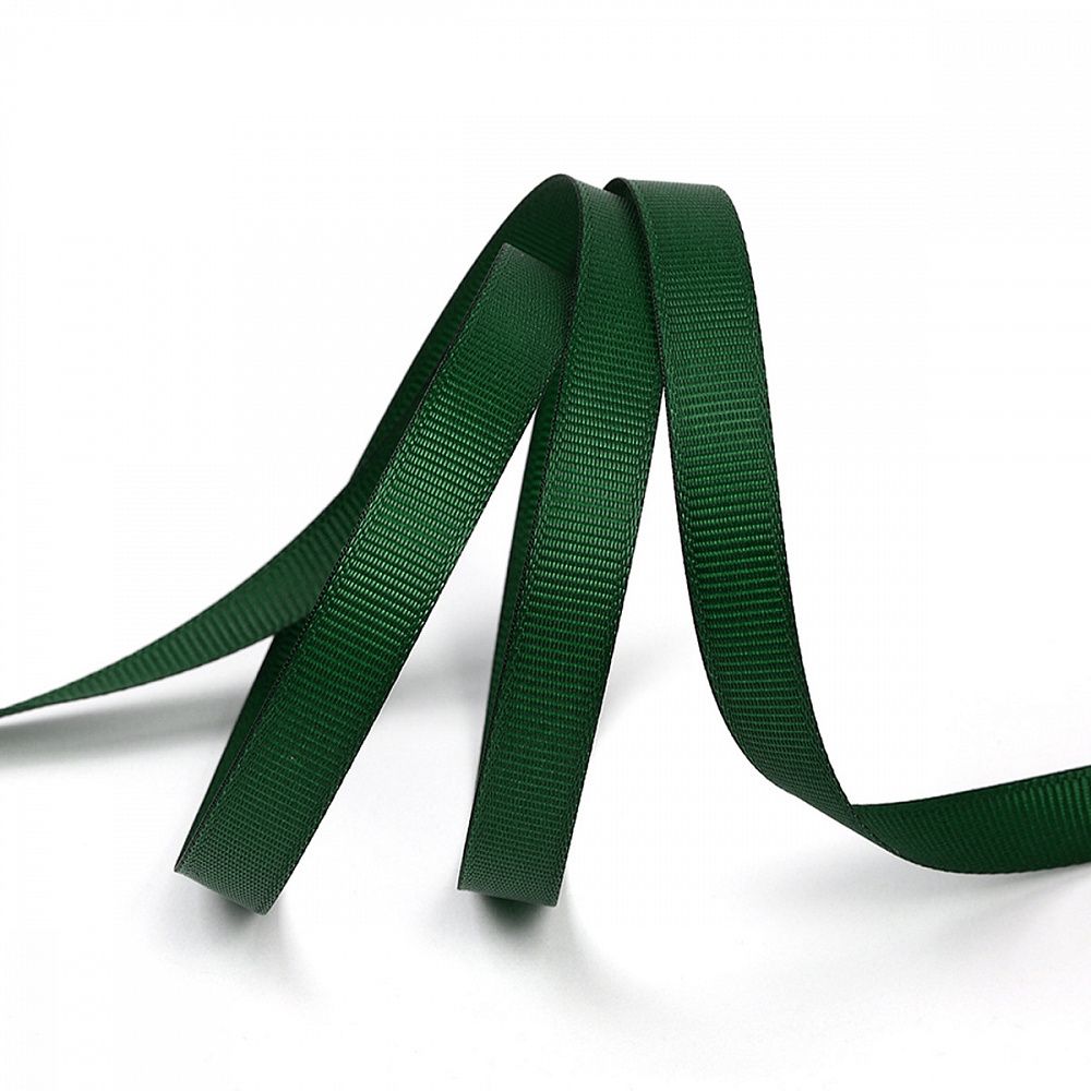 Лента репсовая (в рубчик) 10.0 мм цв. 587 т.зеленый уп.22.86м (±1м)