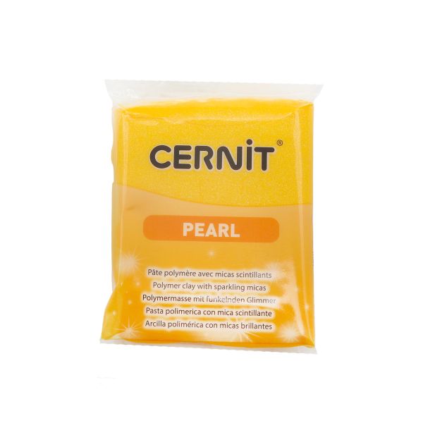Полимерная глина запекаемая Cernit Pearl, 56 г, 700 желтый