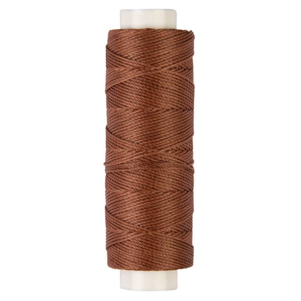 Нитки для кожи вощёные (полиэстер) 0.45х, 40 м, 1 катушка, 003 коричневый, LC-005 Промысел